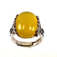 Load image into Gallery viewer, 9310194-Yellow-Agate-Sterling-Silver-Hand-Crafted-Solitaire-Ring