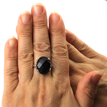 Load image into Gallery viewer, 9310601-Blue-Sandstone-925-Sterling-Silver-Solitaire-Ring