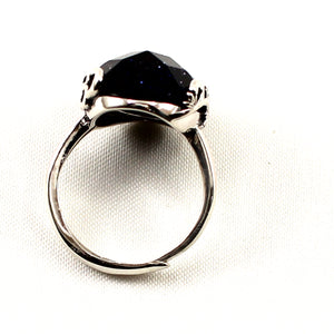 9310601-Blue-Sandstone-925-Sterling-Silver-Solitaire-Ring