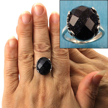 Load image into Gallery viewer, 9310601-Blue-Sandstone-925-Sterling-Silver-Solitaire-Ring