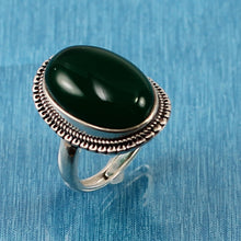 Load image into Gallery viewer, 9310613-Sterling-Silver-Green-Agate-Gemstone-Solitaire-Ring