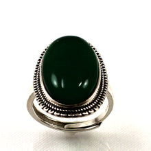 Load image into Gallery viewer, 9310613-Sterling-Silver-Green-Agate-Gemstone-Solitaire-Ring