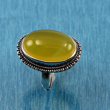 Load image into Gallery viewer, 9310604-Yellow-Agate-Gemstone-925-Sterling-Silver-Solitaire-Ring