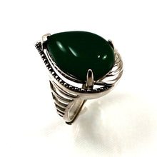 Load image into Gallery viewer, 9310623-Solid-Sterling-Silver-Green-Agate-Gemstone-Solitaire-Ring