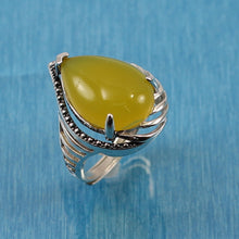 Load image into Gallery viewer, 9310624-Solid-Sterling-Silver-Honey-Agate-Gemstone-Solitaire-Ring