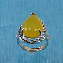 Load image into Gallery viewer, 9310624-Solid-Sterling-Silver-Honey-Agate-Gemstone-Solitaire-Ring