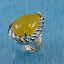 Load image into Gallery viewer, 9310624-Solid-Sterling-Silver-Honey-Agate-Gemstone-Solitaire-Ring