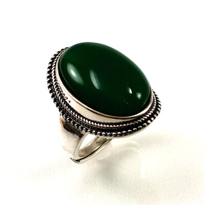 9310633-Solid-Sterling-Silver-Green-Agate-Solitaire-Adjustable-Size-Ring