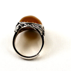 9310644-Adjustable-Size-Ring-Crafted-Solid-Sterling-Silver-Yellow-Agate