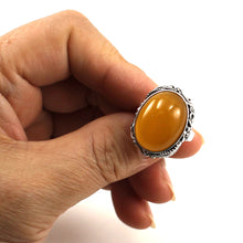 Load image into Gallery viewer, 9310644-Adjustable-Size-Ring-Crafted-Solid-Sterling-Silver-Yellow-Agate