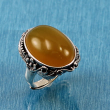 Load image into Gallery viewer, 9310644-Adjustable-Size-Ring-Crafted-Solid-Sterling-Silver-Yellow-Agate