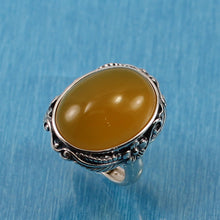 Load image into Gallery viewer, 9310644-Adjustable-Size-Ring-Crafted-Solid-Sterling-Silver-Yellow-Agate