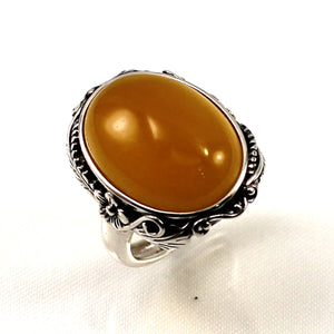 9310644-Adjustable-Size-Ring-Crafted-Solid-Sterling-Silver-Yellow-Agate