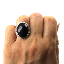 Load image into Gallery viewer, 9310651-Adjustable-Ring-Size-Crafted-Solid-Sterling-Silver-Blue-Sandstone