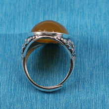 Load image into Gallery viewer, 9310654-Adjustable-Ring-Size-Crafted-Solid-Sterling-Silver-Honey-Agate