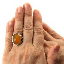 Load image into Gallery viewer, 9310654-Adjustable-Ring-Size-Crafted-Solid-Sterling-Silver-Honey-Agate