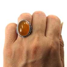 Load image into Gallery viewer, 9310654-Adjustable-Ring-Size-Crafted-Solid-Sterling-Silver-Honey-Agate