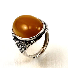 Load image into Gallery viewer, 9310654-Adjustable-Ring-Size-Crafted-Solid-Sterling-Silver-Honey-Agate