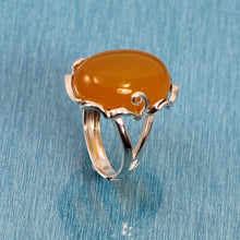 Load image into Gallery viewer, 9310664-Solid-Sterling-Silver-Honey-Agate-Antique-Style-Solitaire-Ring