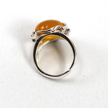 Load image into Gallery viewer, 9310664-Solid-Sterling-Silver-Honey-Agate-Antique-Style-Solitaire-Ring