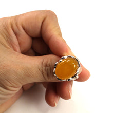 Load image into Gallery viewer, 9310664-Solid-Sterling-Silver-Honey-Agate-Antique-Style-Solitaire-Ring