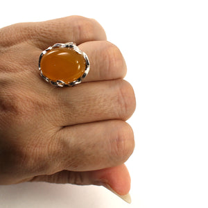 9310664-Solid-Sterling-Silver-Honey-Agate-Antique-Style-Solitaire-Ring