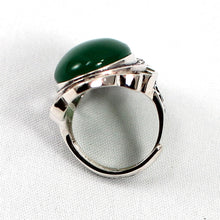 Load image into Gallery viewer, 9310673-Green-Agate-Solid-Sterling-Silver-Antique-Style-Solitaire-Ring