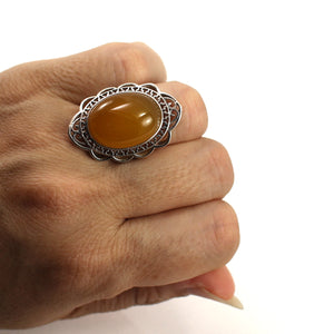 9310674-Honey-Agate-Solid-Sterling-Silver-Antique-Style-Solitaire-Ring