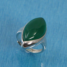 Load image into Gallery viewer, 9310683-Green-Agate-Solid-Sterling-Silver-Antique-Style-Solitaire-Ring