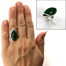 Load image into Gallery viewer, 9310683-Green-Agate-Solid-Sterling-Silver-Antique-Style-Solitaire-Ring