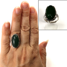 Load image into Gallery viewer, 9310693-Green-Agate-Solid-Sterling-Silver-Antique-Style-Solitaire-Ring