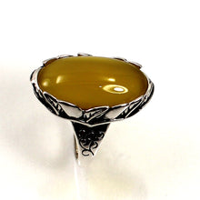 Load image into Gallery viewer, 9310694-Honey-Agate-Solid-Sterling-Silver-Antique-Style-Solitaire-Ring