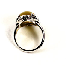 Load image into Gallery viewer, 9310694-Honey-Agate-Solid-Sterling-Silver-Antique-Style-Solitaire-Ring