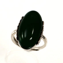 Load image into Gallery viewer, 9310703-Green-Agate-Solid-Sterling-Silver-Antique-Style-Solitaire-Ring