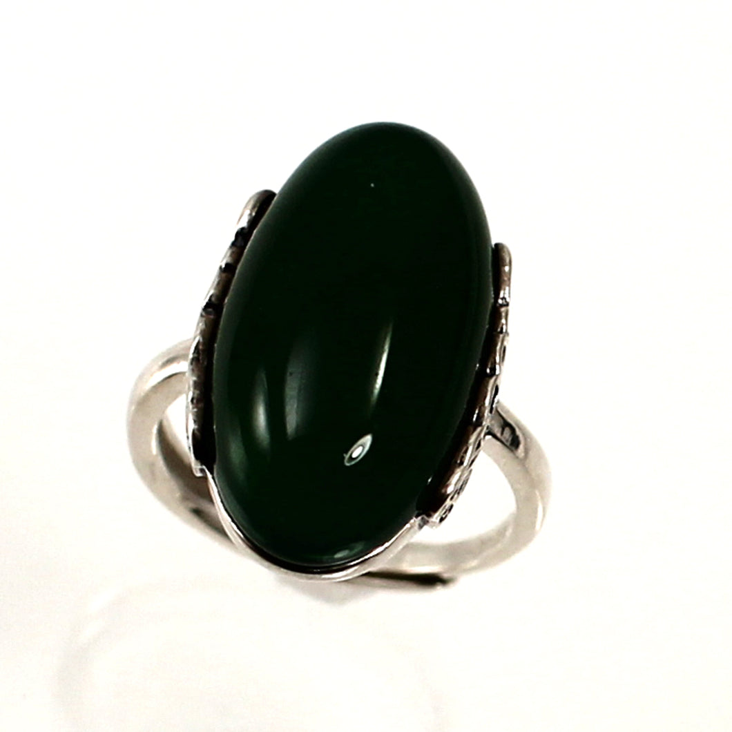 9310703-Green-Agate-Solid-Sterling-Silver-Antique-Style-Solitaire-Ring