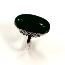 Load image into Gallery viewer, 9310703-Green-Agate-Solid-Sterling-Silver-Antique-Style-Solitaire-Ring