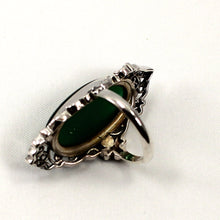 Load image into Gallery viewer, 9310723-Green-Agate-Antique-Style-Solitaire-Ring-Solid-Sterling-Silver