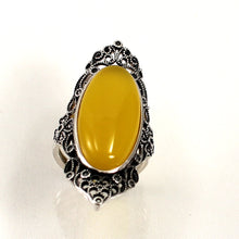 Load image into Gallery viewer, 9310724-Antique-Style-Solitaire-Ring-Honey-Agate-Solid-Sterling-Silver