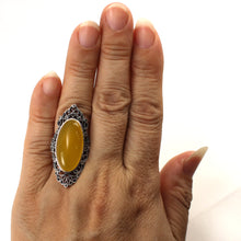 Load image into Gallery viewer, 9310724-Antique-Style-Solitaire-Ring-Honey-Agate-Solid-Sterling-Silver