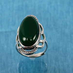 9310733-Green-Agate-Antique-Style-Solitaire-Adjustable-Size-Ring-.925-Silver