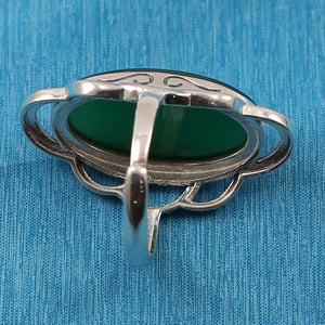 9310733-Green-Agate-Antique-Style-Solitaire-Adjustable-Size-Ring-.925-Silver