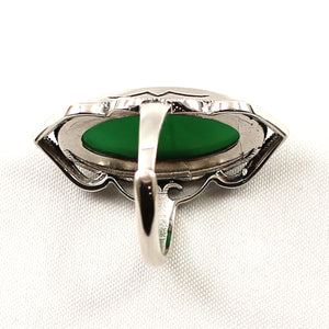 9310743-Green-Agate-Antique-Style-Adjustable-Size-Solitaire-Ring-Sterling-Silver
