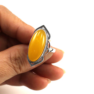 9310744-Solitaire-Ring-Adjustable-Size-Honey-Agate-Sterling-Silver