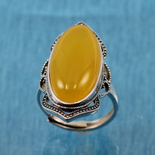 Load image into Gallery viewer, 9310744-Solitaire-Ring-Adjustable-Size-Honey-Agate-Sterling-Silver