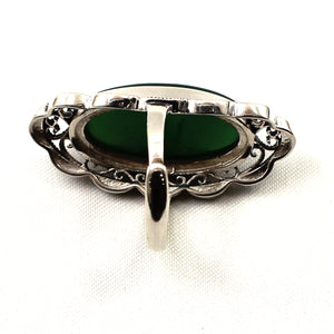 9310773-Solid-Sterling-Silver-Green-Agate-Solitaire-Adjustable-Size-Ring