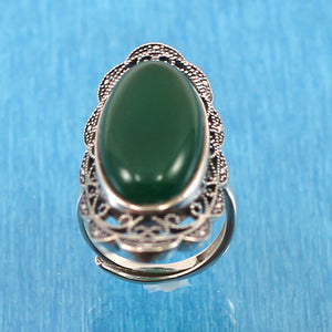 9310773-Solid-Sterling-Silver-Green-Agate-Solitaire-Adjustable-Size-Ring