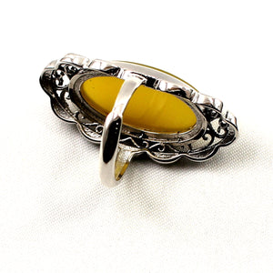 9310774-Solid-Sterling-Silver-Yellow-Agate-Solitaire-Adjustable-Size-Ring