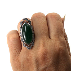 9310783-Adjustable-Solitaire-Ring-Size-Solid-Silver-Green-Agate