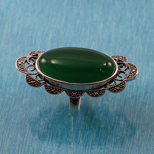 9310783-Adjustable-Solitaire-Ring-Size-Solid-Silver-Green-Agate