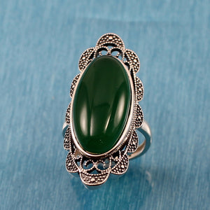 9310783-Adjustable-Solitaire-Ring-Size-Solid-Silver-Green-Agate